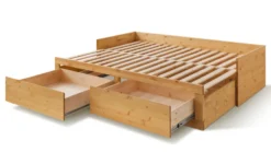 Ausziehbett 80/160x200cm "Jasmin" Kiefer massiv laugenfarbig