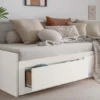 Ausziehbett 80/160x200cm "Jasmin" Kiefer massiv weiß