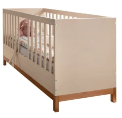 Babybett inkl.Rollrost 70x140cm "Annabell" Kiefer creme & gebeizt