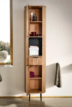 Badhochschrank 44x190cm 'Atlantic' Akazie massiv