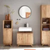 Badhochschrank 40x190cm 'Memphis' Wildeiche massiv geölt