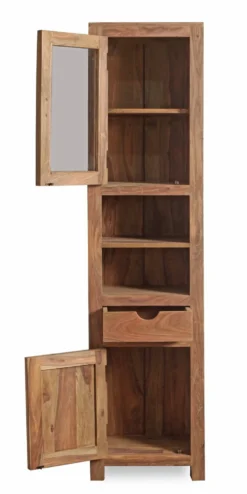 Badhochschrank 45x180cm 'Oxford' Sheesham massiv