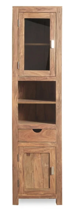 Badhochschrank 45x180cm 'Oxford' Sheesham massiv