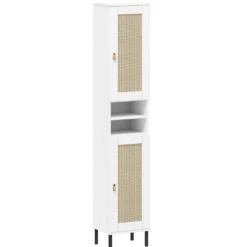 Badhochschrank 35x190cm 'Seattle' Kiefer massiv weiß