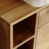 Bad komplett 5-tlg. 'Albany' Akazie massiv lackiert Spiegelschrank