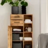 Badmidischrank 67x116cm 'Albany' Akazie massiv lackiert