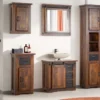 Badmidischrank 68x137cm 'Bayamo' Mango & Eisen