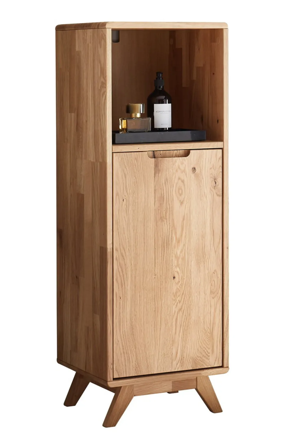 Badmidischrank 40x115cm 'Memphis' Wildeiche massiv geölt