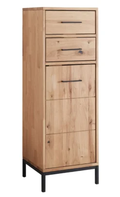 Badmidischrank 40x115cm 'Orlando' Wildeiche massiv geölt 2 SK