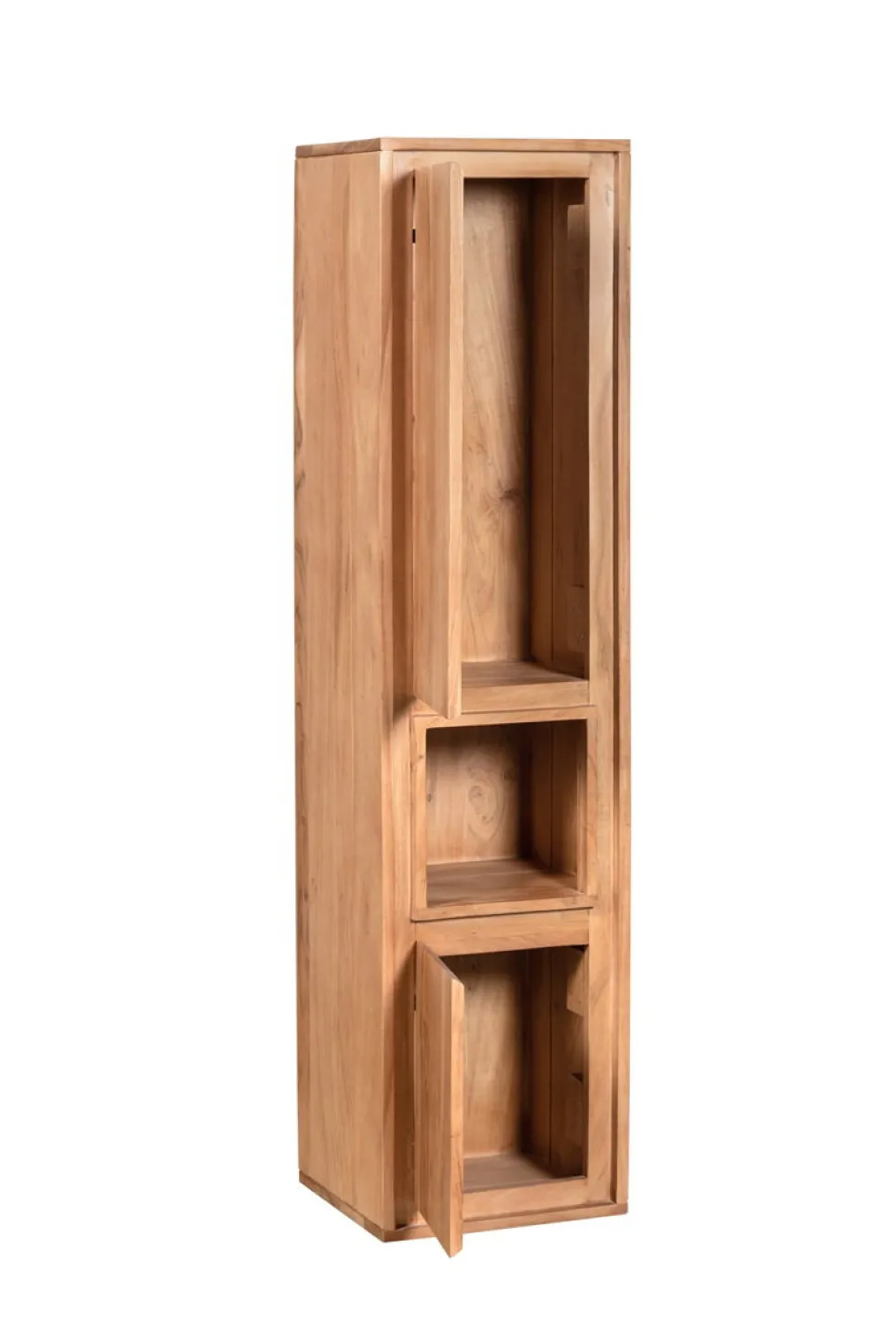 Badmidischrank 32x131cm 'Quadro' Akazie massiv hängend