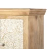 Badmidischrank 67x115cm 'Tibet' Mango natur & weiß antik