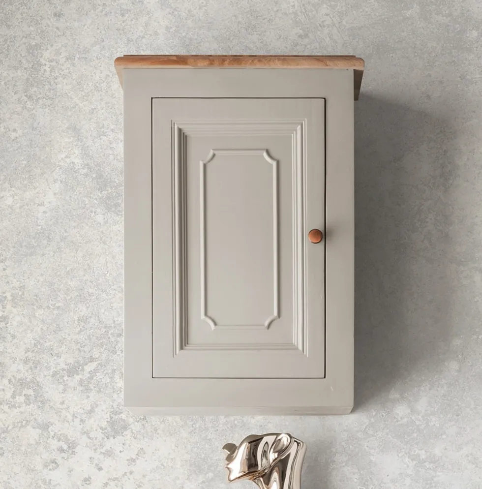 Badoberschrank 45x63cm 'Belfort' Mango schilfgrün & natur