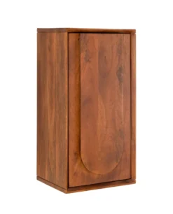 Badoberschrank 32x62cm 'Curves' Mango massiv dunkelbraun