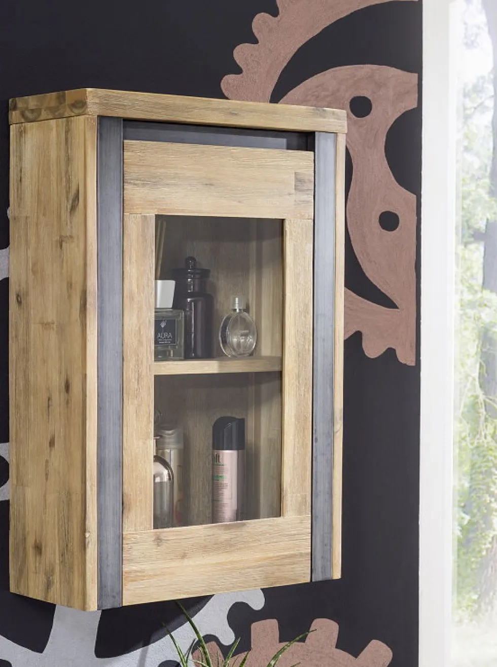 Badoberschrank 45x70cm 'Genua' Akazie gebürstet