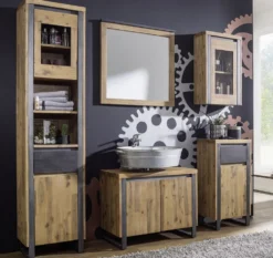 Badoberschrank 45x70cm 'Genua' Akazie gebürstet