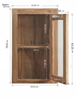 Badoberschrank 45x73cm 'Oxford' Sheesham massiv