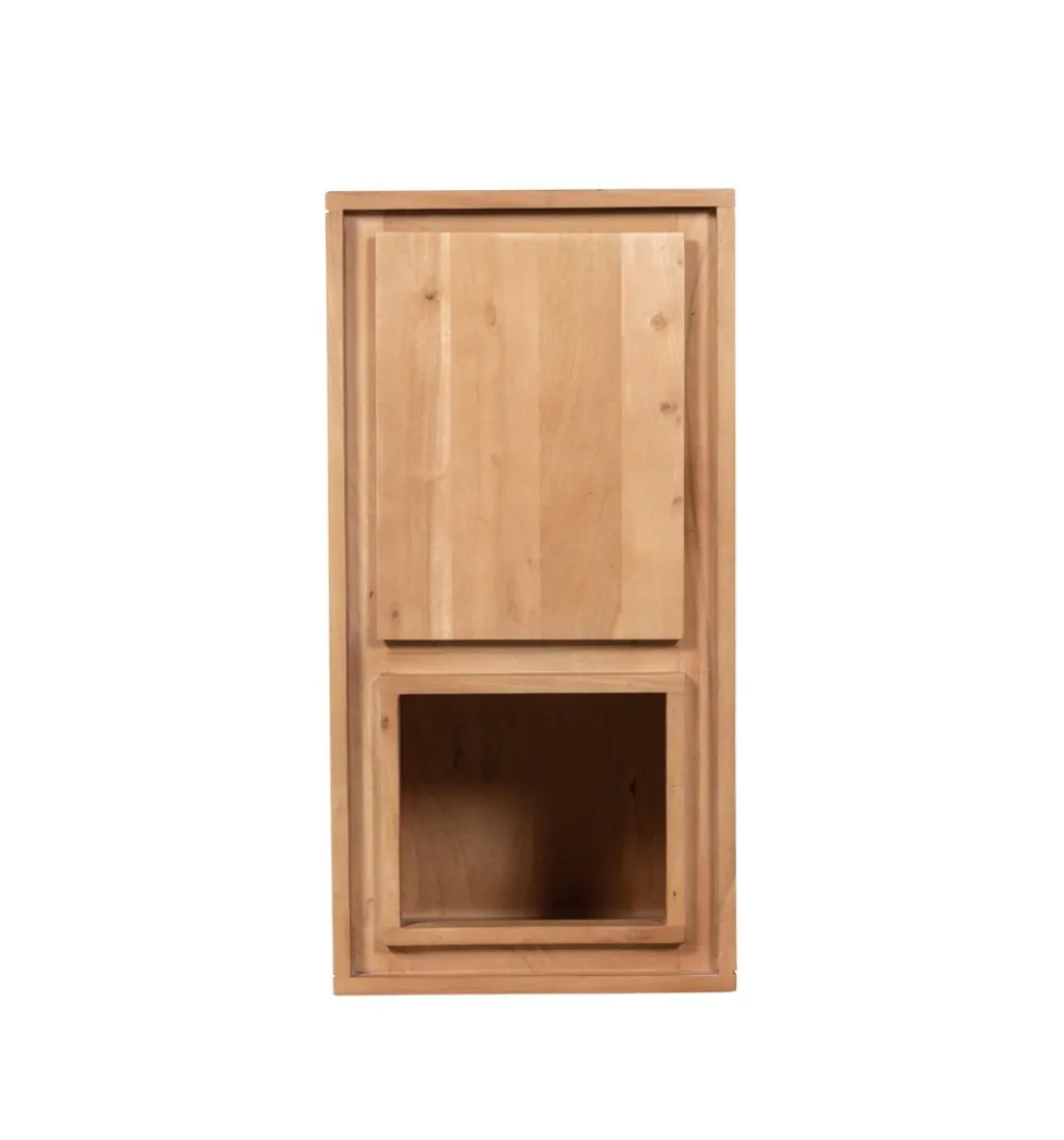 Badoberschrank 32x64cm 'Quadro' Akazie massiv