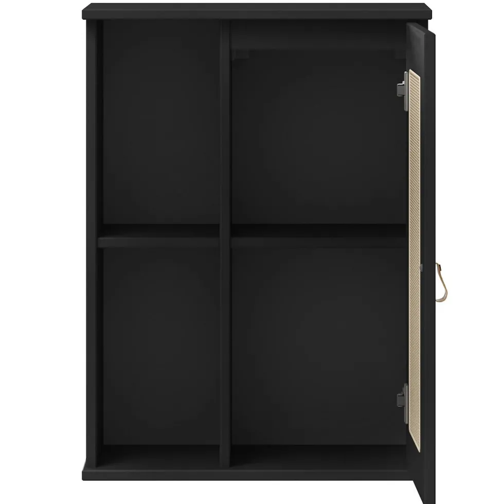 Badoberschrank 52x70cm 'Seattle' Kiefer massiv schwarz