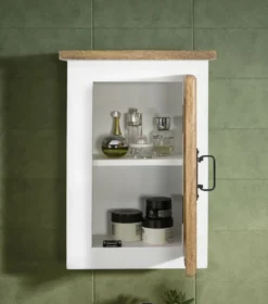 Badoberschrank 42x60cm 'Slyder' Mango weiß & natur