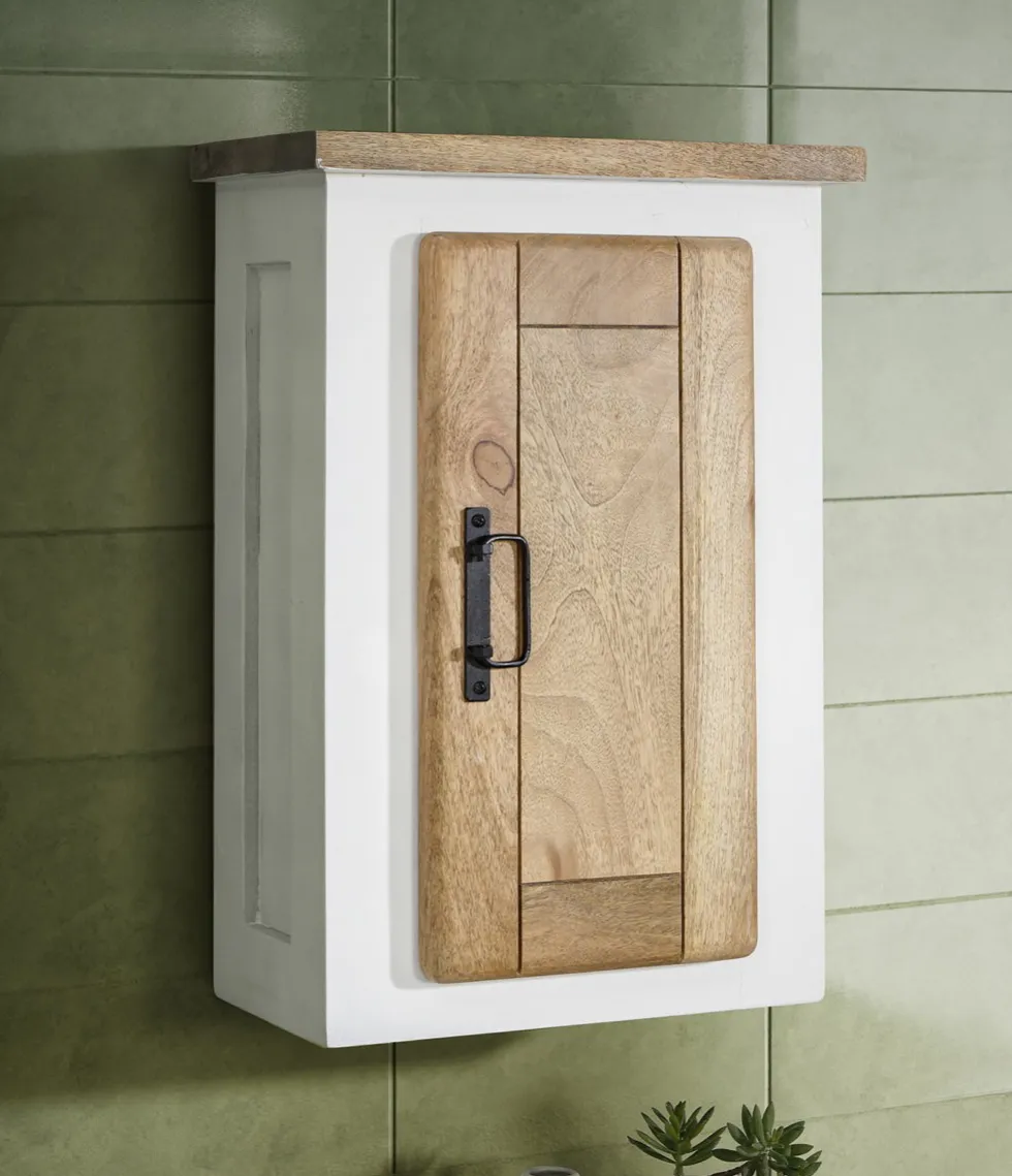 Badoberschrank 42x60cm 'Slyder' Mango weiß & natur