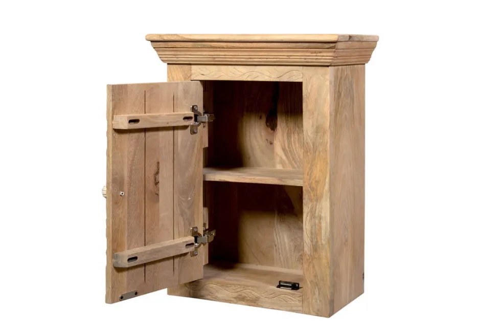Badoberschrank 45x60cm 'Tibet' Mango natur & weiß antik