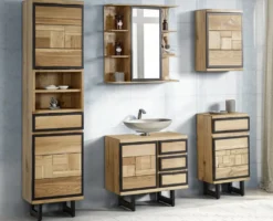 Badoberschrank 42x60cm 'Timbero' Eiche massiv