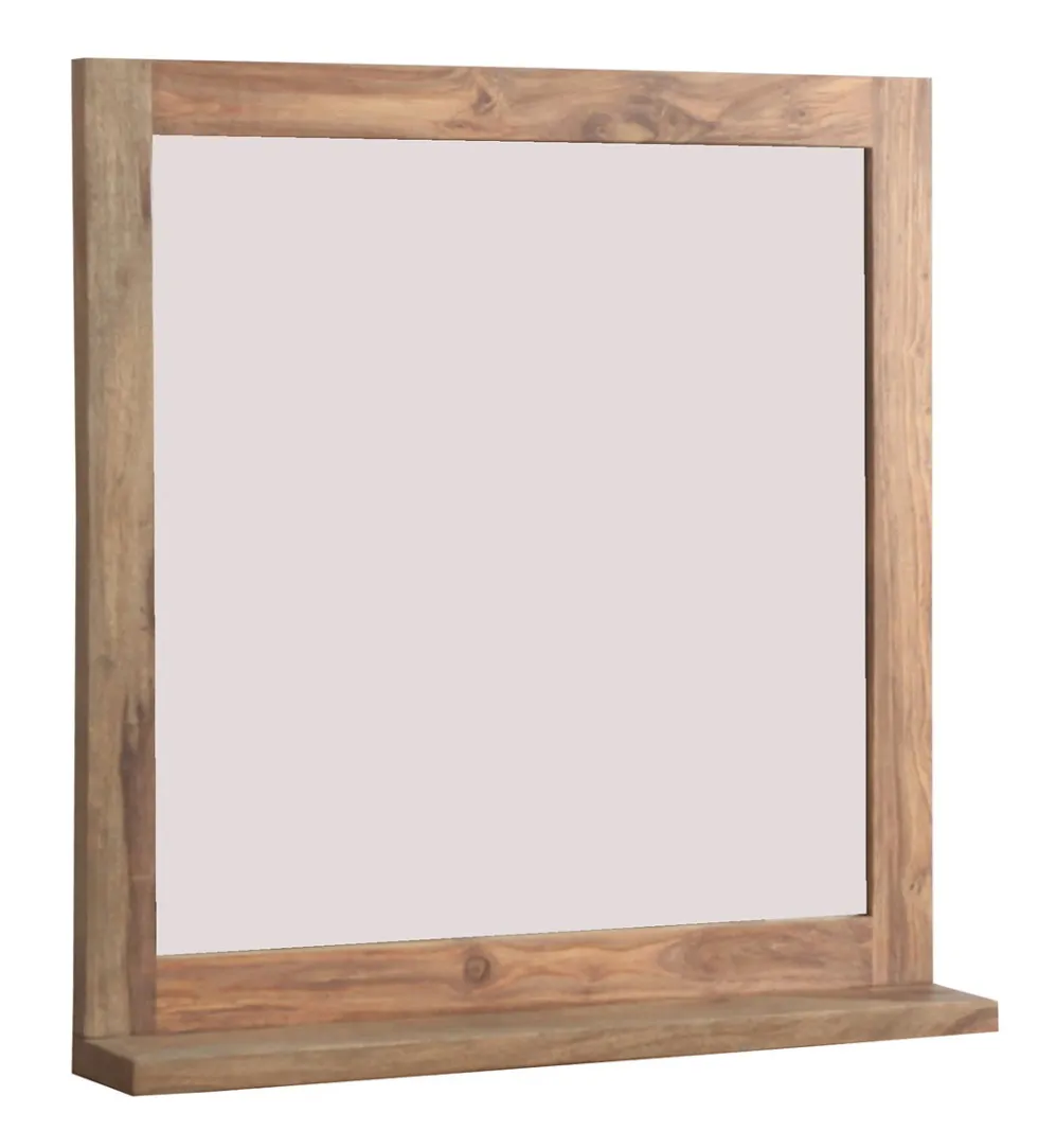 Badspiegel mit Ablage 70x72cm 'Oxford' Sheesham massiv
