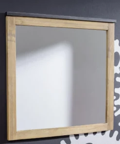 Badspiegel 75x75cm 'Genua' Akazie gebürstet