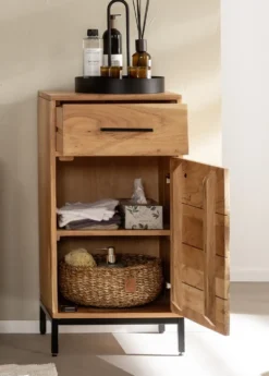 Badunterschrank 40x77cm 'Albany' Akazie massiv lackiert