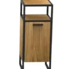 Badunterschrank 35x80cm 'Derry' Eiche massiv & Metall schwarz