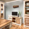 Badunterschrank 45x80cm 'Nizza' Mango weiß natur