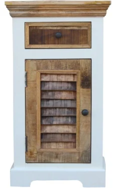 Badunterschrank 45x80cm 'Nizza' Mango weiß natur
