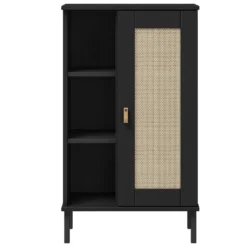Badunterschrank 52x90cm 'Seattle' Kiefer massiv schwarz