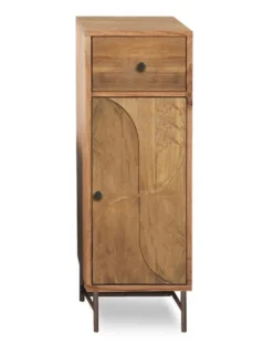 Badunterschrank 30x90cm 'Swing' Mango & Metall schwarz
