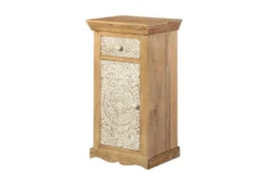 Badunterschrank 45x70cm 'Tibet' Mango natur & weiß antik