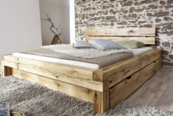 Balkenbett 'Manuel' mit Schubkasten 160x200cm BE-0405