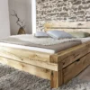 Balkenbett 'Manuel' mit Schubkasten 200x200cm BE-0405