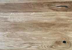 Bank 200cm "Clark I" Wildeiche massiv & Metall schwarz