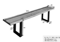 Bank 200cm