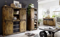 Barschrank 85x170cm 'Railroad' Mango & Eisen