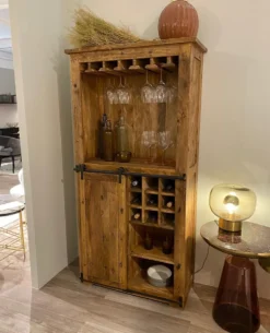 Barschrank 85x170cm 'Railroad' Mango & Eisen