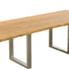 Baumtisch 160(240)x90cm 'Amber II' Wildeiche massiv