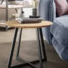 Beistelltisch 50cm 'Lissabon' Wildeiche Stahl schwarz