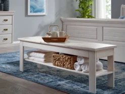 Bettbank 140cm 'Mailand-weiß' Kiefer weiß SZ-0132