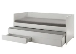 Bettbank mit Zweitbett und Schubladen 90x200/190cm "Meggie" MDF weiß lackiert