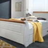 Bett mit Bettkasten 100x200cm "Mailand-Honig" Kiefer weiß SZ-0132