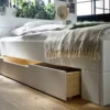 Bett mit Schubkasten 90x200cm 'Alice' Fichte weiß