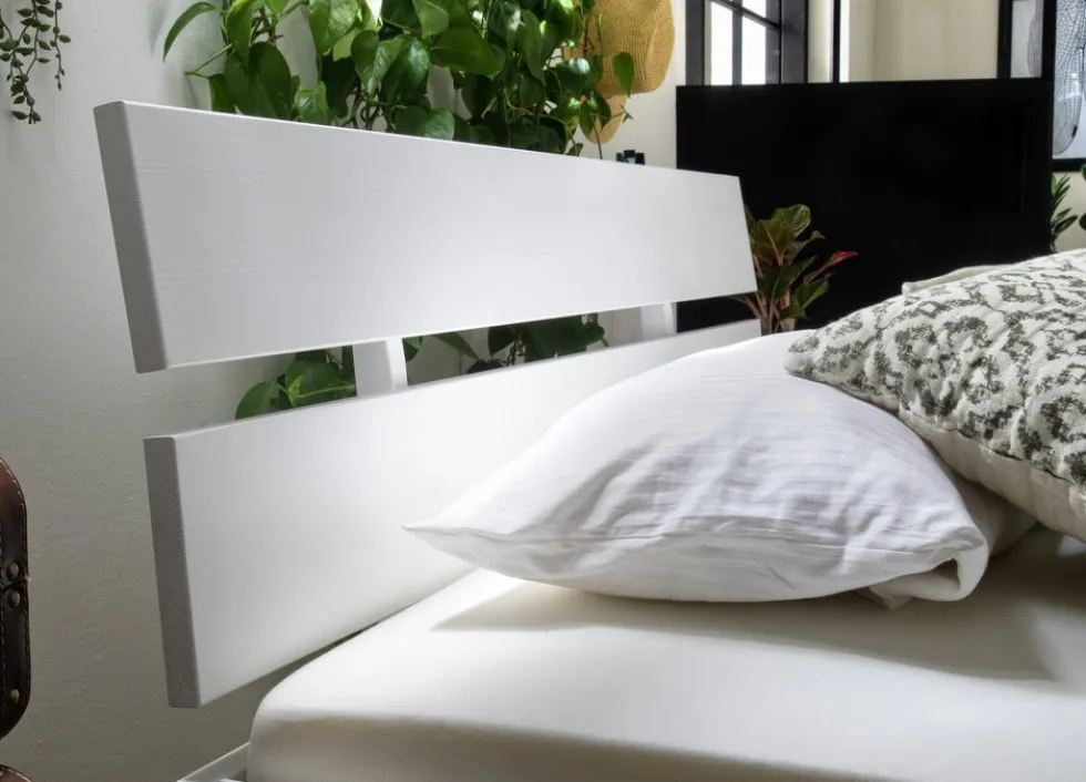 Bett mit Schubkästen 160x200cm 'Alice' Fichte weiß