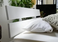 Bett mit Schubkästen 200x200cm 'Alice' Fichte weiß