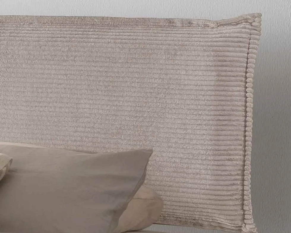 Bett Wildeiche Kopfteil creme oder braun 'Modena' verschiedene Breiten 160x200cm Kopfteil braun